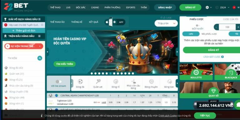 đăng ký 22bet