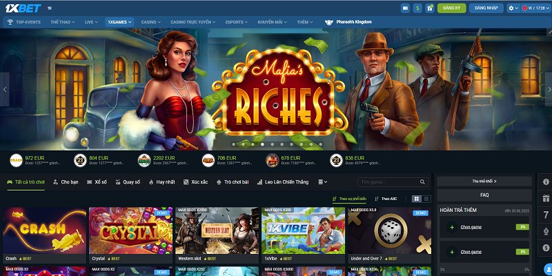 đăng nhập 1xbet