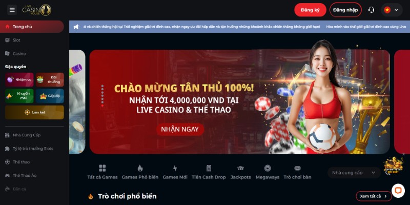link vào Live Casino House