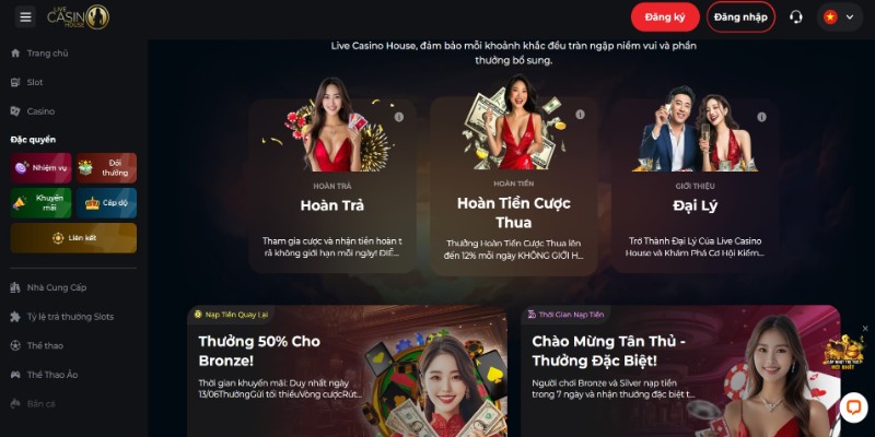 nhà cái live casino house