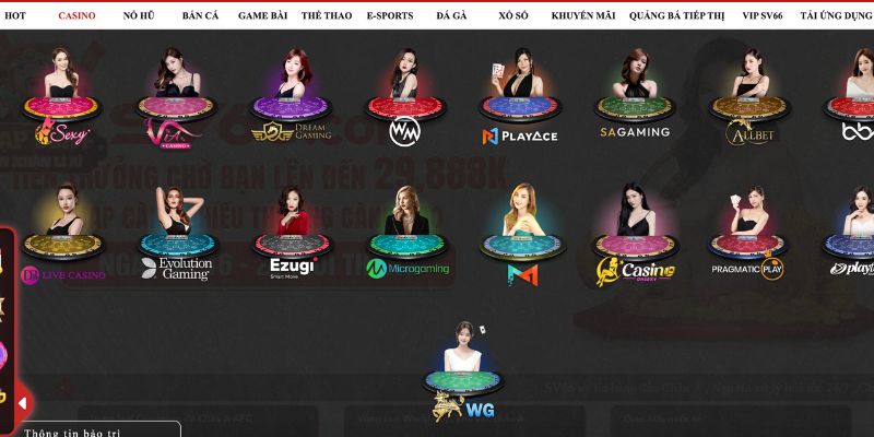 Sảnh Casino trực tuyến có chất lượng Full HD, âm thanh chân thực