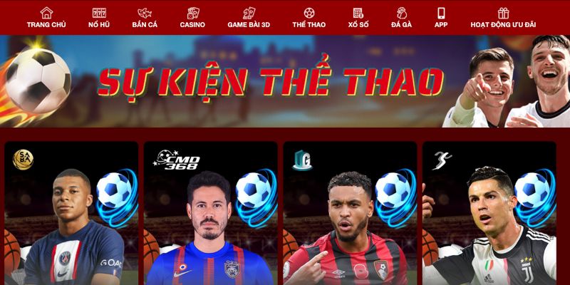 Sảnh Thể Thao dễ dàng đặt kèo và theo dõi trực tiếp trận đấu