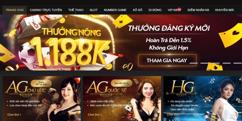Link vào K8 chính thức